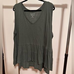 Loft plus size peplum tank top